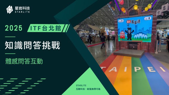 【體感問答應用】探索台北新視界｜2025 ITF 台北館 - 體感知識挑戰 - インタラクティブ制作実績